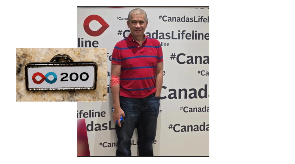 Sigmund Lee blood donation milestone