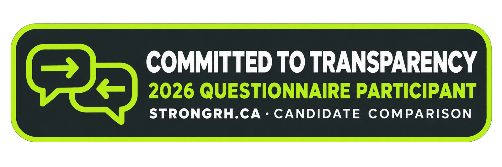 Committed to Transparency, 2026 Questionnaire Participant, Strong Richmond Hill Candidate Comparison
